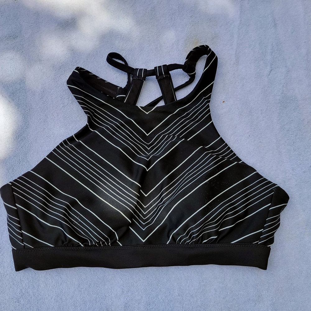 Athleta Black Strappy Sports Bra